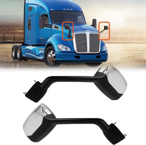 Vista 2 de Ensamble de Espejo de Capó High Soar para Kenworth T680 (2000-2017), Espejo de Capó con Brazo para Peterbilt 579 (2010-2017) / Peterbilt 587