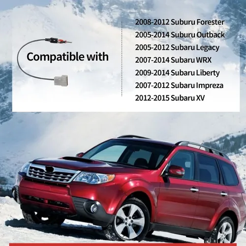Vista 5 de RED WOLF Adaptador de antena estéreo para Subaru para Subaru 2005-2014 Forester Outback Impreza Legacy