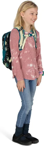 Vista 7 de Osprey Daylite Jr. - Mochila para niños y viajes, estampado espacial y azul antiguo