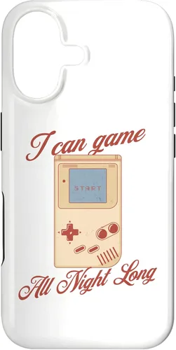 Vista 32 de I Can Game All Night Long Retro Handheld Gamer Case for iPhone 16