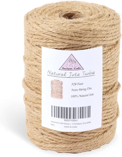Vista 8 de Handyman Crafts Cuerda de yute natural (1.5mm/2mm/3mm/6mm) Cuerda duradera para manualidades, aplicaciones de jardinería, jardinería doméstica