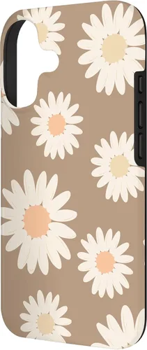 Vista 2 de Boho Neutral Cute Floral Pattern White Daisy Flowers Spring Case for iPhone 17