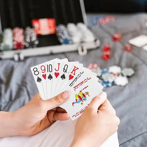 Vista 7 de Fanwer Juego de cartas con impresión grande para adultos, paquete de 2, cartas de impresión grande para personas mayores, con problemas de visión
