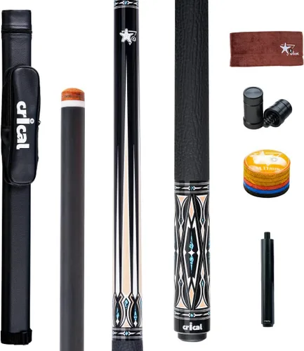 Vista 8 de CRICAL CXD Series Carbon Fiber Pool Cue, Low Deflection 12.5mm tip, Pro Taper shaft, precise control, easy stroke feel for adults