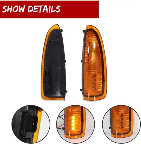 Vista 3 de para 2003 2004 2005 2006 2007 Ford F250 F350 F450 F550 F650 Super Duty y 2000-2005 Ford Excursion Luz de Señal de Giro de Lente Ámbar LED Marcador