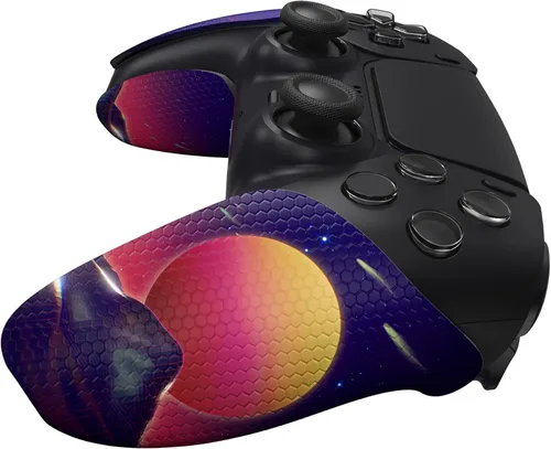 Vista 9 de eXtremeRate PlayVital Anti-Skid Sweat-Absorbent Controller Grip for PS5, Professional Textured Soft Rubber Pads Handle Grips - The Cyber Moon
