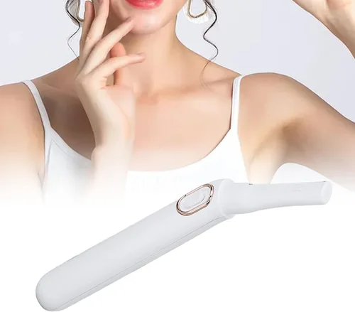 Vista 4 de Afeitadora eléctrica para mujer, afeitadora de bikini de uso en seco, ajuste en ángulo, afeitadora eléctrica con luz LED para mujer, para cara