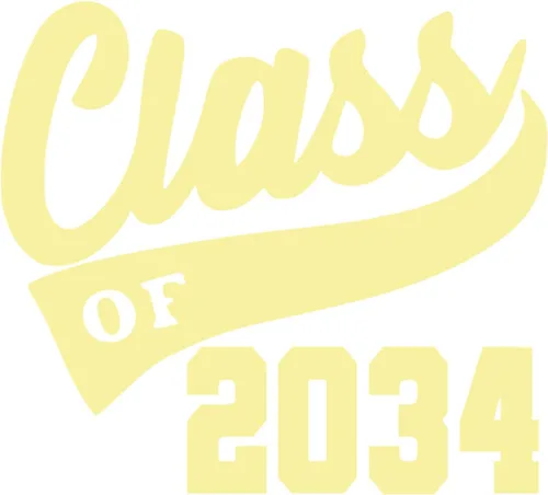 Vista 30 de Adhesivo de graduación para planchar en la clase de 2034, calcomanía para camiseta de secundaria, parche de graduación HTV para graduados