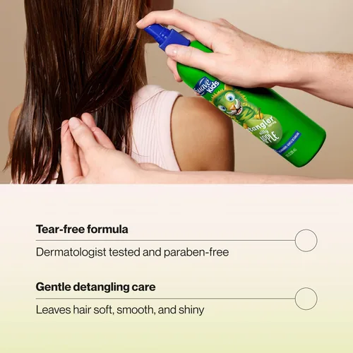 Vista 3 de Suave Kids Silly Apple Detangler Spray, acondicionador sin desgarros para niños, desenredante de cabello, suaviza y domina los nudos para un cabello