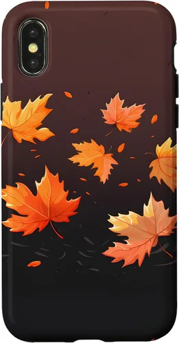 Vista 5 de Autumn Maple Leaves Swirling in The Wind Case for iPhone 17