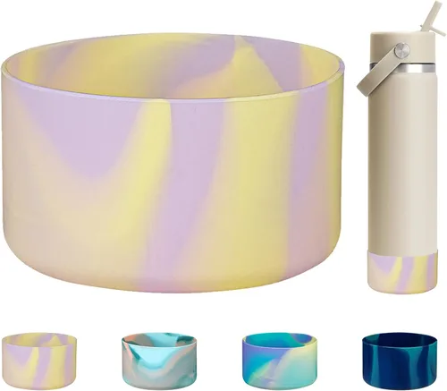 Vista 29 de WK IEASON Funda protectora de silicón base para botella de Hydro Flask de boca ancha/boca estándar, protector de fondo de silicón antideslizante