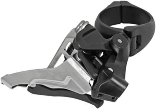 Vista 2 de Shimano SLX FD-M7100-M SLX Mech, 12 velocidades doble, columpio lateral, montaje medio, ajuste múltiple