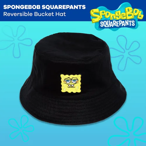 Vista 2 de Concept One Spongebob Squarepants Bucket Hat, Packable Travel, Wide Brim Summer Cap