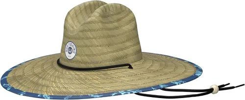 Vista 11 de HUK Sombrero de paja para hombre, de ala ancha, para pesca y playa Peces y banderas - Vela
