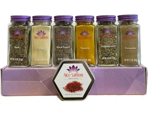 Vista 10 de Set de regalo de cocina de 6 especias y azafrán (británico)