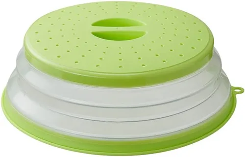 Vista 8 de Cubierta plegable para salpicaduras de microondas, 10.5 pulgadas, apta para lavavajillas, cubierta de placa de microondas con ventilación de vapor