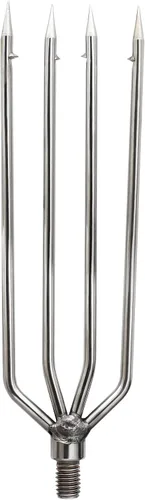 Vista 12 de Arpón de pesca, de acero inoxidable, lanza de púas de aleación de aluminio, con tornillo de 0.315 in para pesca al aire libre, aterrizaje de rana