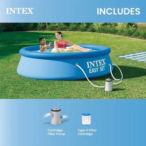 Vista 5 de INTEX 28107EH Juego de piscina inflable fácil de instalar: 8 pies x 24 pulgadas - Incluye bomba de filtro de cartucho de 330 GPH