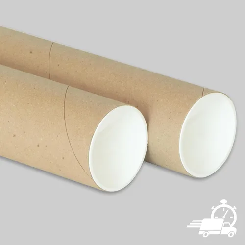 Vista 2 de CLAUVINCK Tubo de correo Kraft de 2 x 15 pulgadas, envío, tubo de póster para sobres de alta resistencia, embalaje de 2 x 15 pulgadas para oficina