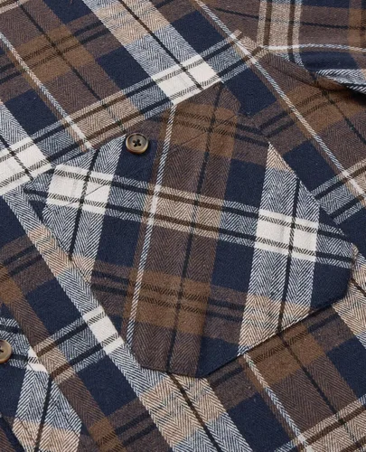 Vista 5 de Lion Nardo Camisas de Franela a Cuadros para Hombre de Manga Larga Camisas de Vestir para Hombre Casuales con Botones Abajo Tallas Grandes