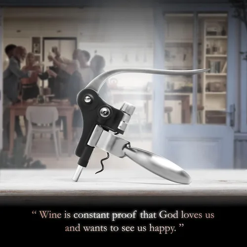 Vista 8 de Juego de sacacorchos para abrebotellas de vino – Luxiluxy [2023 actualizado, no se rompe!] Incluye cortador de aluminio, tapón de botella, soporte