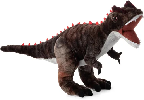 Vista 2 de The Petting Zoo Allosaurus - Peluche de dinosaurio, regalo para niños, animales de dinosaurio, juguete de peluche de dinosaurio marrón de 15 pulgadas