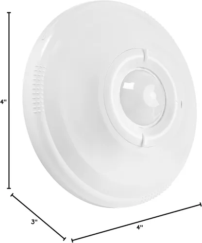 Vista 10 de Maxxima Sensor de ocupación PIR de 360 grados para montaje en techo, sensor de movimiento cableado, compatible con LED, solución de detección