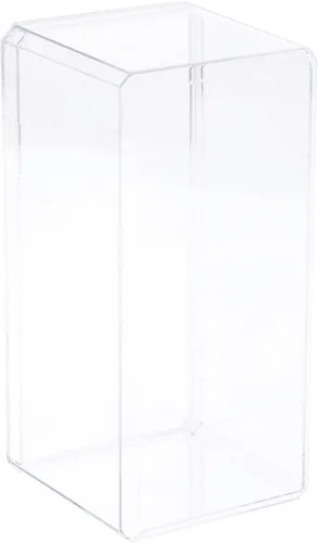 Vista 2 de Pioneer Plastics 084C - Estuche de plástico transparente con borde biselado, 3.5 pulgadas de ancho x 3.75 pulgadas de profundidad x 8 pulgadas