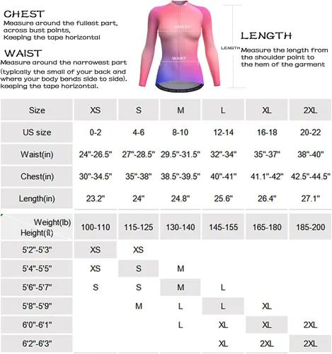 Vista 6 de Wulibike Maillot de ciclismo para mujer, manga larga, con bolsillos