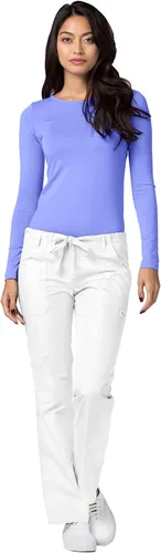 Vista 5 de Adar - Camiseta básica de manga larga para mujer, ideal para usar debajo de ropa quirúrgica, paquete de 3