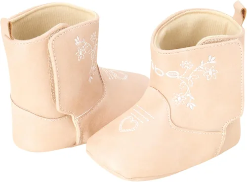 Vista 2 de bebe Baby Girls' Boots - Soft Sole Western Cowboy Booties - Pre-Walker Cowgirl Crib Shoes for Infants (Newborn, 0-12M)