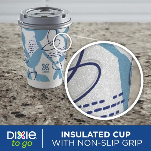 Vista 8 de Dixie To Go Vasos de papel desechables con tapa resistente a fugas, 12 onzas, 60