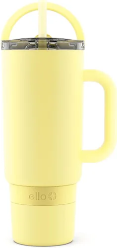 Vista 11 de Ello Port Taza de 30 oz con asa de transporte y mango integrado Botella de agua reutilizable de acero inoxidable con aislamiento al vacío