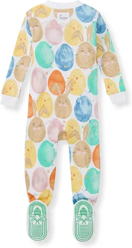 Vista 124 de Burt's Bees Baby Pijama para bebé niña, 100% algodón orgánico, pijama de una pieza, overol diagonal con cremallera, ajuste cómodo