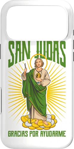 Vista 22 de San Judas Tadeo Gracias por ayudarme - Carcasa para iPhone 17