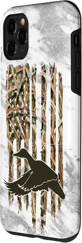 Vista 2 de Funda para iPhone 11 Pro Max con diseño de camuflaje y bandera de Estados Unidos