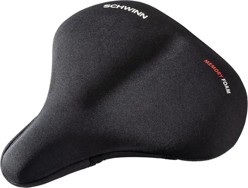 Vista 2 de Schwinn Cruise - Funda de asiento de bicicleta de espuma viscoelástica de doble correa, funda de sillín para mayor comodidad, espuma viscoelástica
