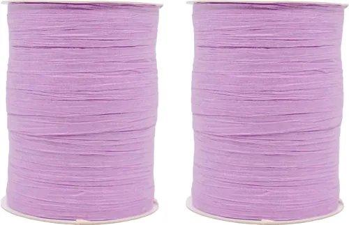 Vista 10 de Paquete de 2 rollos de cinta de rafia de papel de 200 yardas para embalaje y decoración de papel kraft (aguamarina)