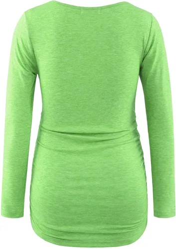 Vista 2 de GINKANA - Camiseta de manga raglán para mujer con cuello redondo diseño de flores