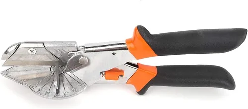 Vista 7 de Tijeras de inglete, mango antideslizante de 45 a 135 grados, herramienta de corte para madera suave, plástico, PVC, cortador de corte multiángulo