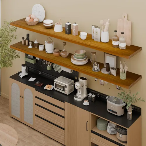 Vista 16 de IAE Estantes flotantes de pared de 16 pulgadas, estantes de baño montados en la pared, estante invisible, estantes de cocina flotantes, estante