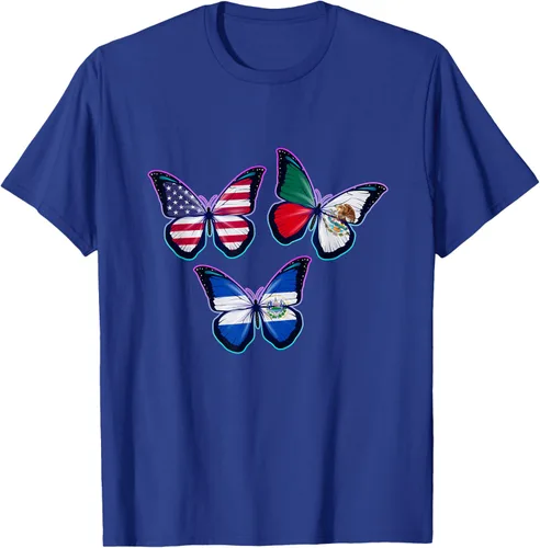 Vista 24 de Multiculti Heritage. Camiseta El Salvador México y Estados Unidos