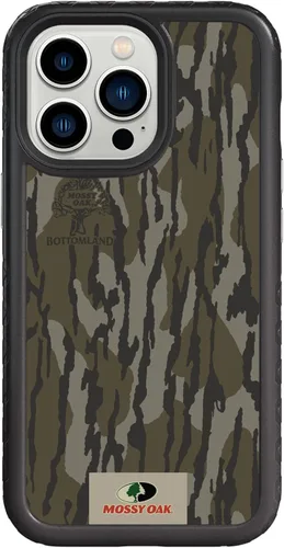 Vista 47 de cellhelmet Mossy Oak Agua Yellowfin Funda de doble capa en morado lila diseñada para iPhone 13 Pro Max a prueba de golpes y caídas, duradera