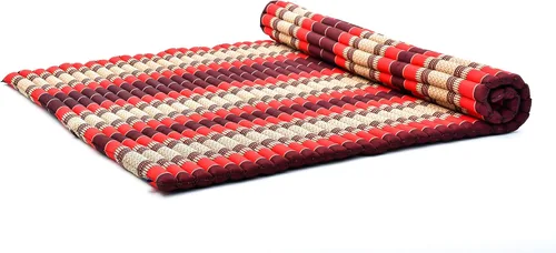Vista 25 de Leewadee - Colchón de piso plegable - Futón japonés enrollable -Alfombra de tatami triple pliegue - Cama de piso para invitados - Colchón de camping
