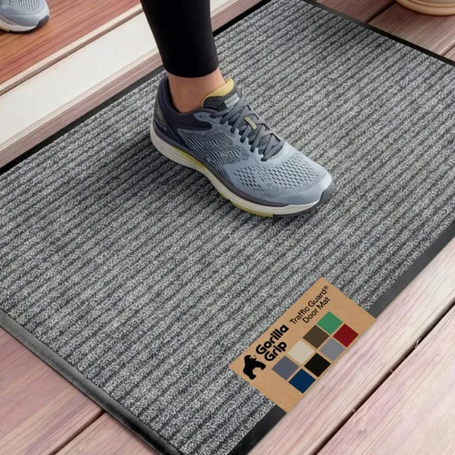 Vista 63 de GORILLA GRIP Traffic Guard - Tapete resistente para interiores y exteriores Negro