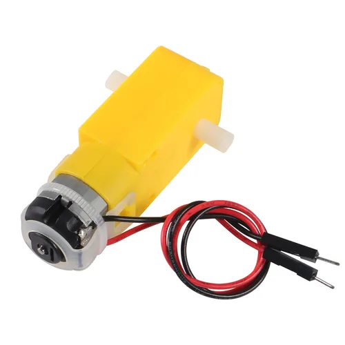 Vista 2 de Motor TT de engranajes eléctricos de CC de 3 V-6 V, motor de engranaje precableado de doble eje, chasis de coche inteligente para bricolaje, robot