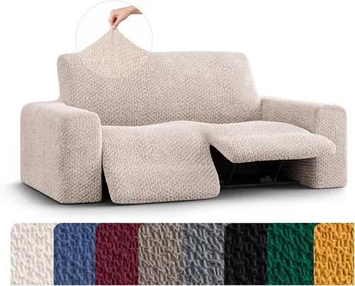 Vista 14 de PAULATO BY GA.I.CO. Funda reclinable – Funda de ajuste suave – Protector elástico de muebles reclinables de 1 pieza – Tela de terciopelo lavable a