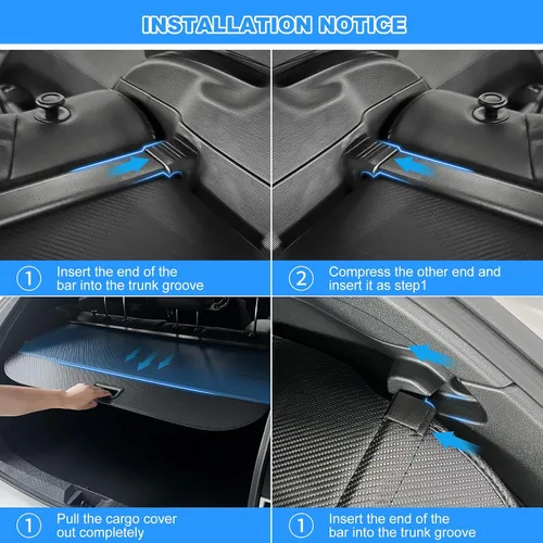 Vista 37 de AUXKO - Cubierta de carga retráctil para Lincoln MKX 2018-2016, cubierta de equipaje de maletero con protección de sombra para Lincoln Nautilus