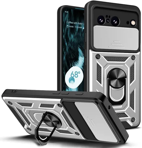 Vista 248 de Compatible con Tecno Pova Neo 2 Bracket Shell, con cubierta deslizante para lente de cámara compatible con Tecno Pova Neo 2 LG6n Case Negro