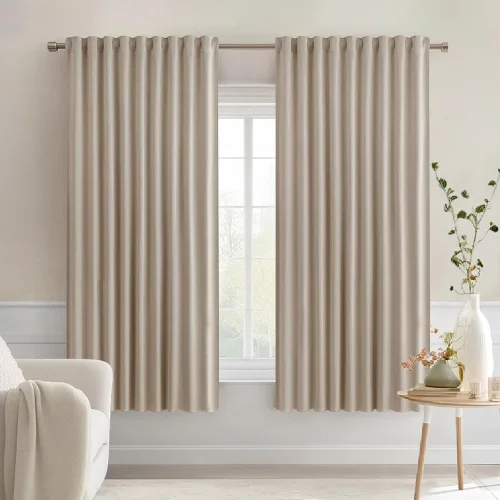 Vista 109 de MIULEE Cortinas opacas con pestaña trasera de 63 pulgadas de largo, juego de 2 paneles para sala de estar, dormitorio, privacidad, bolsillo